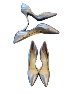 Michael Kors Metallic Leather High Heel Pointed Toe Pumps